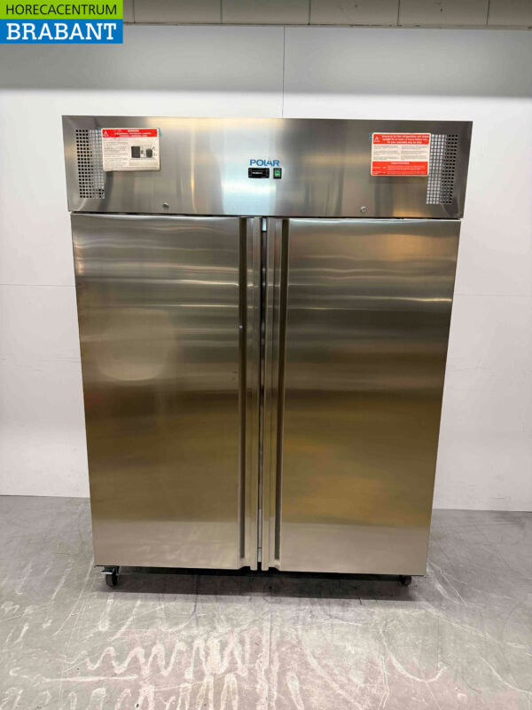 Acier inoxydable Polar U635 Double porte 2 portes Congélateur Congélateur 1300 litres 230V Horeca