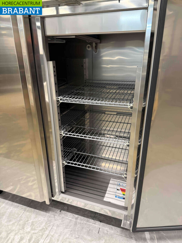 Acier inoxydable Polar U635 Double porte 2 portes Congélateur Congélateur 1300 litres 230V Horeca – Image 4