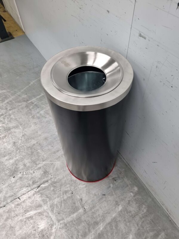 Poubelle Combisteel en acier inoxydable Extincteur de flamme 35 ltr Restauration – Image 2