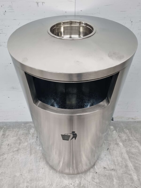 Combisteel Poubelle en acier inoxydable brossé avec cendrier 72,5 ltr Restauration – Image 5