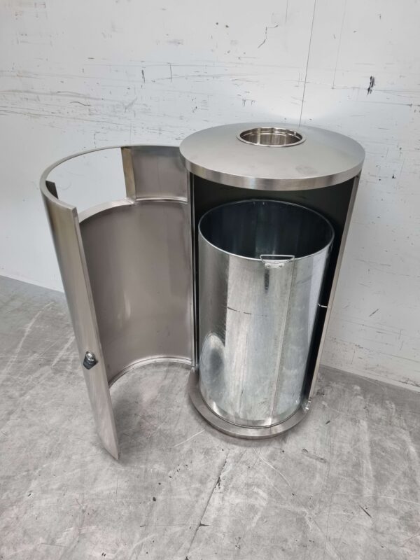 Combisteel Poubelle en acier inoxydable brossé avec cendrier 72,5 ltr Restauration – Image 4