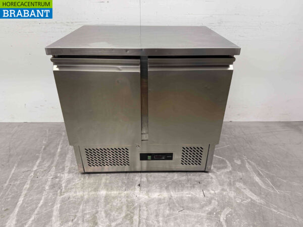 Établi réfrigéré en acier inoxydable 2 portes 90,5 cm 230V Horeca