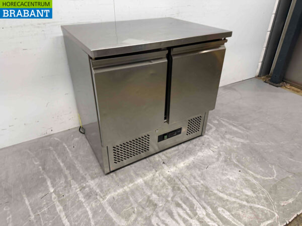 Établi réfrigéré en acier inoxydable 2 portes 90,5 cm 230V Horeca – Image 2