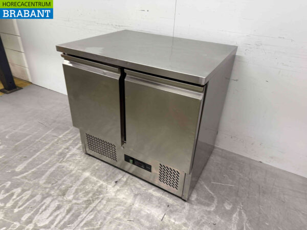 Établi réfrigéré en acier inoxydable 2 portes 90,5 cm 230V Horeca – Image 3