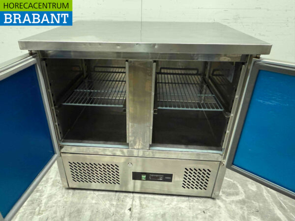 Établi réfrigéré en acier inoxydable 2 portes 90,5 cm 230V Horeca – Image 4
