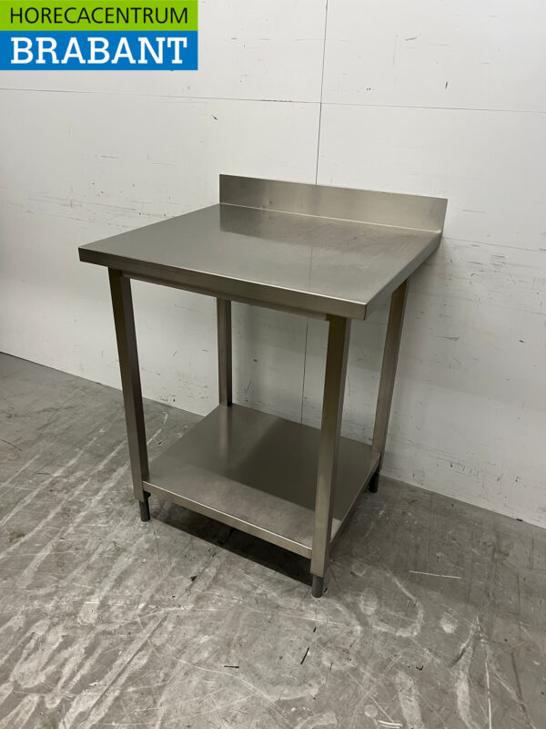 Acier inoxydable Table de travail 80 x 70 x 96,5 cm Restauration – Image 2