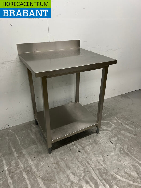 Acier inoxydable Table de travail 80 x 70 x 96,5 cm Restauration – Image 3
