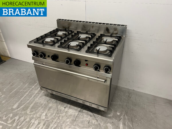 Plaque de cuisson à 6 feux en acier inoxydable 105 cm GAS Horeca – Image 2