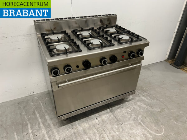 Plaque de cuisson à 6 feux en acier inoxydable 105 cm GAS Horeca – Image 3