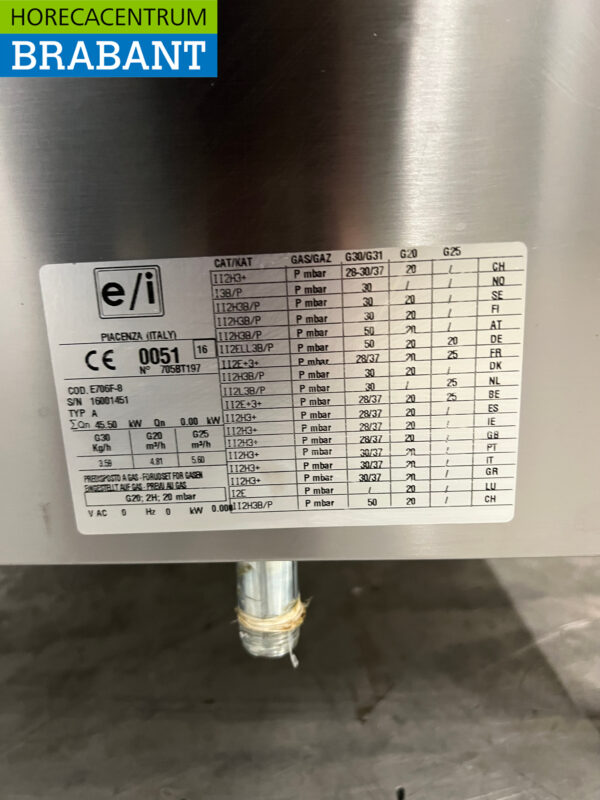 Plaque de cuisson à 6 feux en acier inoxydable 105 cm GAS Horeca – Image 5