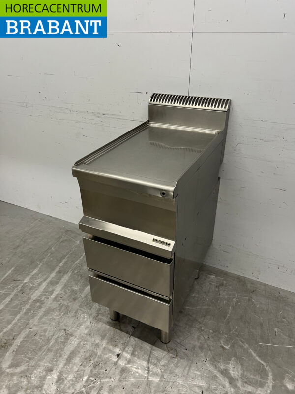 Meuble Hobart en acier inoxydable Meuble neutre avec 2 tiroirs 40 cm Restauration – Image 2