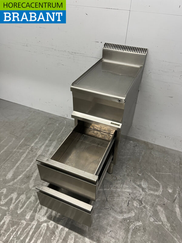 Meuble Hobart en acier inoxydable Meuble neutre avec 2 tiroirs 40 cm Restauration – Image 4
