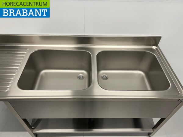 Evier en acier inoxydable double évier Premium-line 200 cm Horeca – Image 4