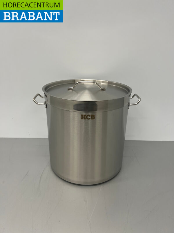Acier inoxydable HCB Poêle à soupe Poêle de cuisson Induction 36.5 x 37 cm 33 litres Horeca