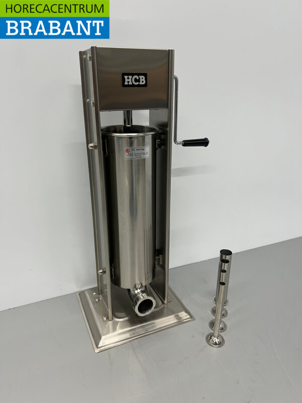 Acier inoxydable Bouchon vertical de boîte à farce Remplisseur de saucisses 7 litres Restauration Boucherie – Image 3