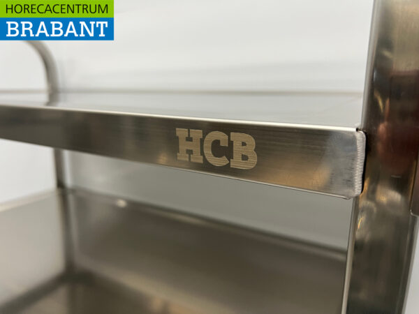 Chariot de service en acier inoxydable 4 étages 95 cm Horeca – Image 4