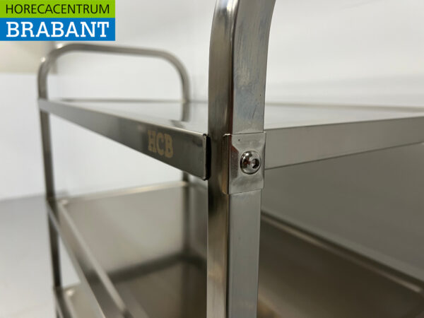 Chariot de service en acier inoxydable 4 étages 95 cm Horeca – Image 5