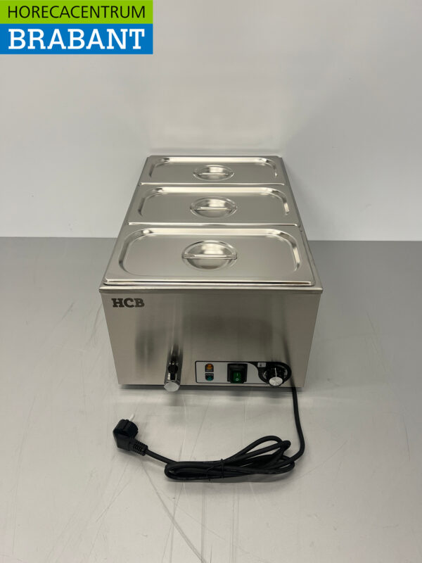 Bain-marie en acier inoxydable 3 x 1/3 GN 230V Horeca