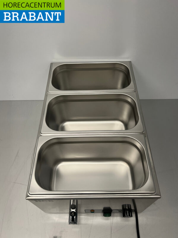 Bain-marie en acier inoxydable 3 x 1/3 GN 230V Horeca – Image 4