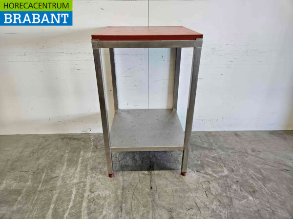 Acier inoxydable Polyéthylène PE Table de découpe Table de travail 65 x 65 x 111,5 cm Restauration Boucherie