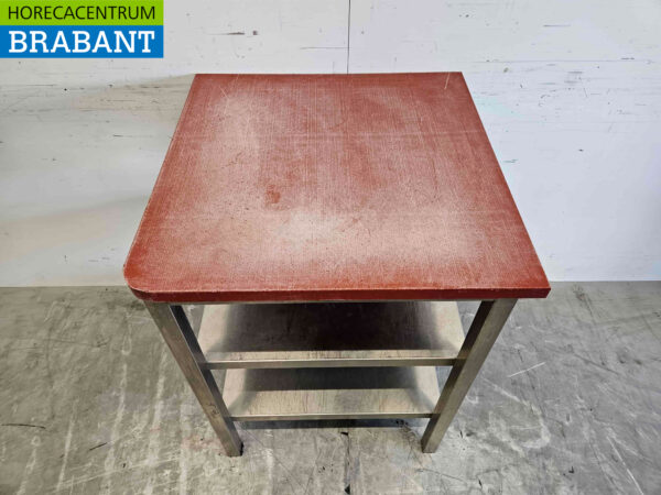 Table de découpe en acier inoxydable Polyéthylène PE Table de travail 70 x 70 x 92 cm Restauration Boucherie – Image 4