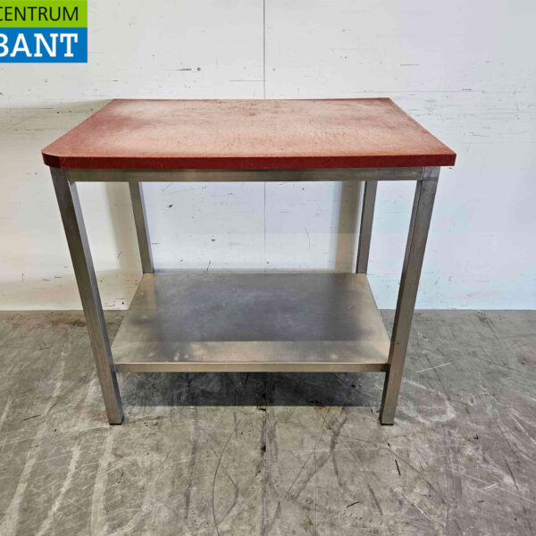 Acier inoxydable Polyéthylène PE Table de découpe Table de travail 99 x 70 x 93 cm Restauration Boucherie