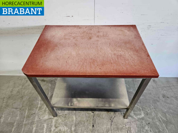 Acier inoxydable Polyéthylène PE Table de découpe Table de travail 99 x 70 x 93 cm Restauration Boucherie – Image 4