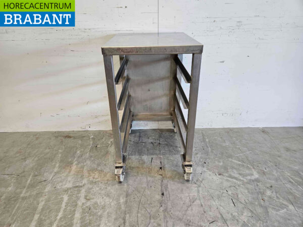 Chariot à plateaux en acier inoxydable 4 x 60/40 cm Bakerynorm Horeca