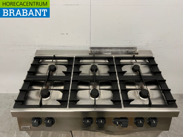 Cuisinière Zanussi en acier inoxydable à 6 feux avec four Restauration au GAZ – Image 4