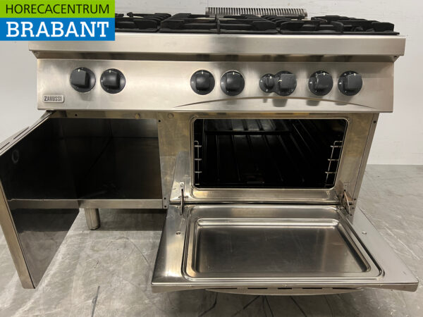Cuisinière Zanussi en acier inoxydable à 6 feux avec four Restauration au GAZ – Image 5
