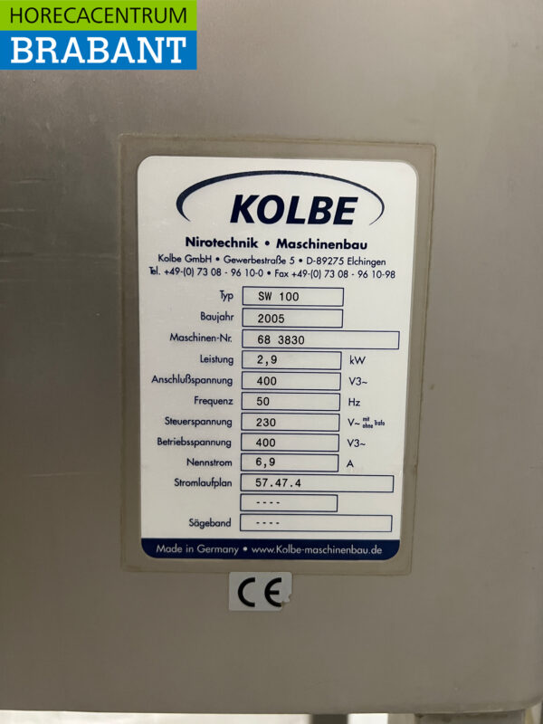 Hachoir Kolbe SW 100 en acier inoxydable 400V Boucherie – Image 7