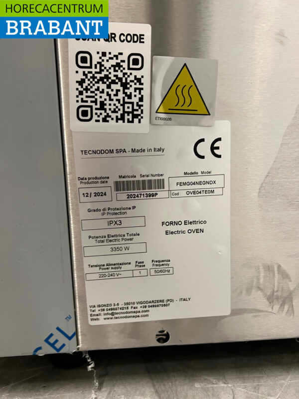 Four à convection Saro en acier inoxydable 4 x 1/1 GN 230V Horeca – Image 5