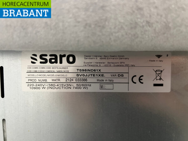 Plaque à induction Saro en acier inoxydable avec four électrique 400V Horeca – Image 6