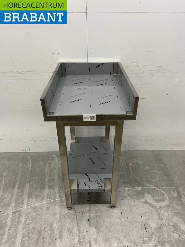 Table de travail en acier inoxydable 50 x 70 à bord surélevé Restauration