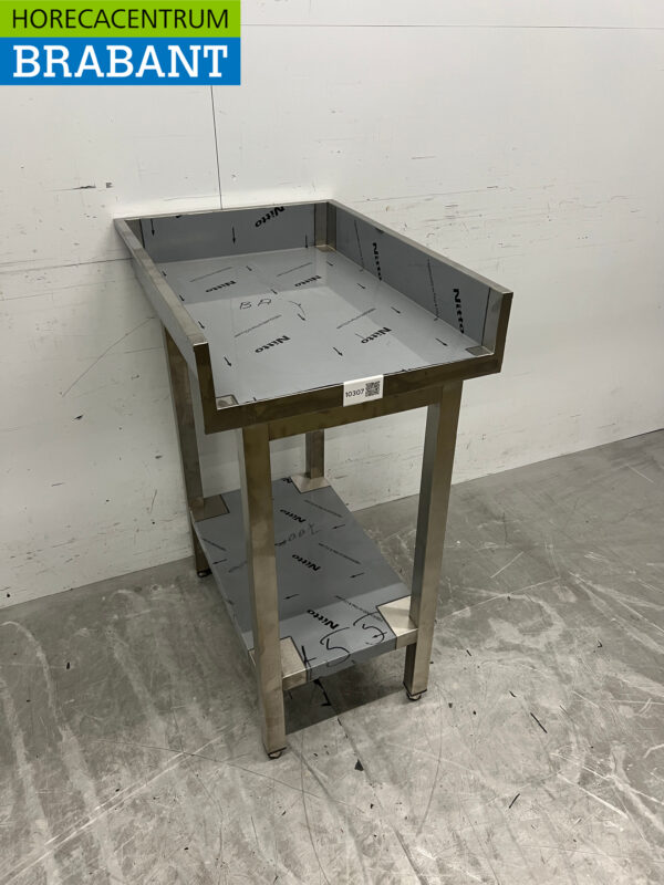 Table de travail en acier inoxydable 50 x 70 à bord surélevé Restauration – Image 3