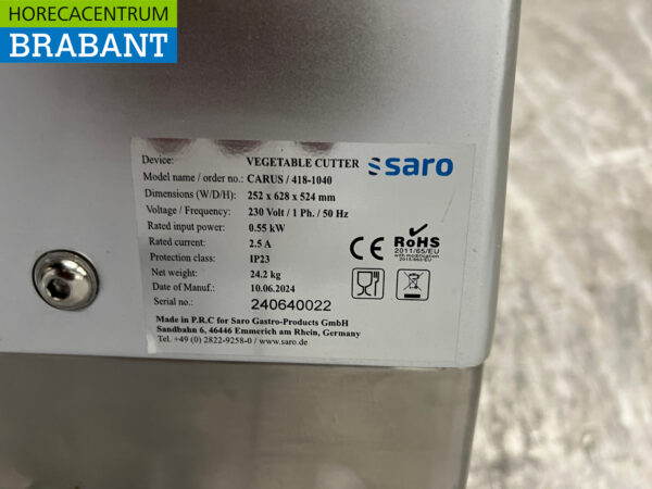 Coupe-légumes Saro Carus en acier inoxydable 230V Horeca – Image 7