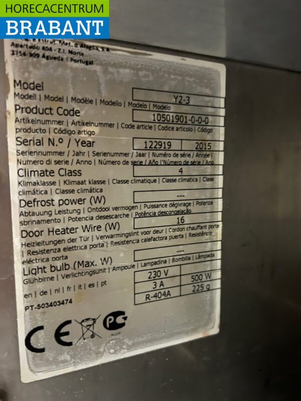 Blastchiller Rubbbens en acier inoxydable 3 x 1/1 GN 230V Horeca – Image 6