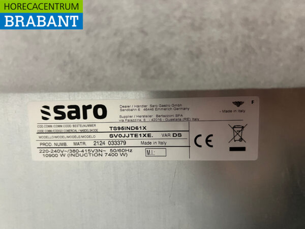 Plaque à induction Saro en acier inoxydable avec four électrique 400V Horeca – Image 7