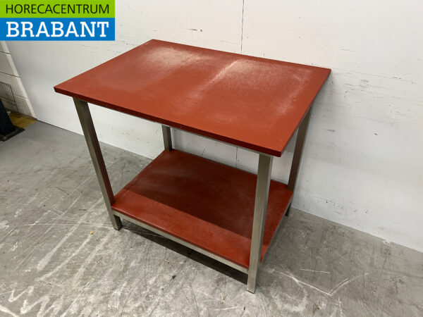 Table de découpe en acier inoxydable Polyéthylène 100 x 70 x 94 cm Restauration Boucherie – Image 2