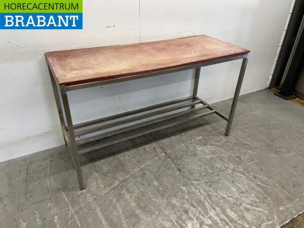 Table de découpe en acier inoxydable Polyéthylène 150 x 60 x 87,5 cm Restauration Boucherie – Image 3