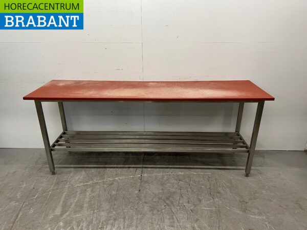 Acier inoxydable Table de découpe en polyéthylène 220 x 62 x 90,5 cm Restauration Boucherie