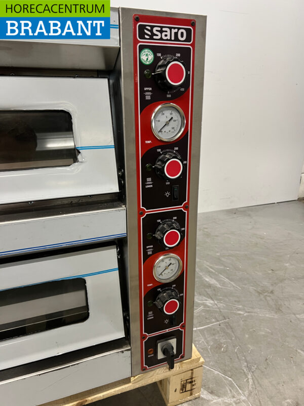 Four à pizza Saro en acier inoxydable 2 x 6 pizzas 400V Horeca – Image 5