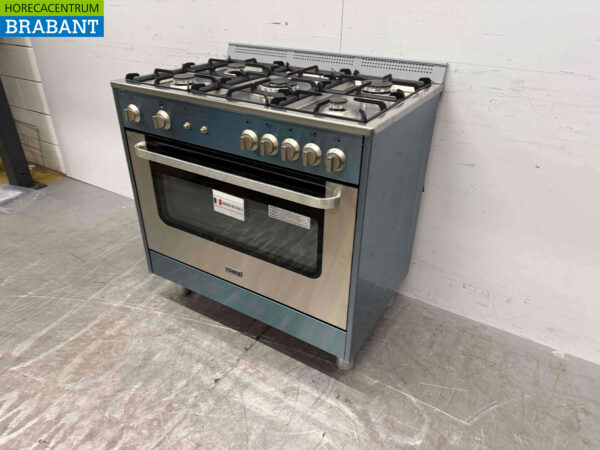 Plaque de cuisson à gaz Saro 5 feux en acier inoxydable avec four à gaz Gaz naturel/230V Horeca – Image 2
