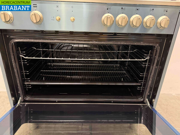Plaque de cuisson à gaz Saro 5 feux en acier inoxydable avec four à gaz Gaz naturel/230V Horeca – Image 5