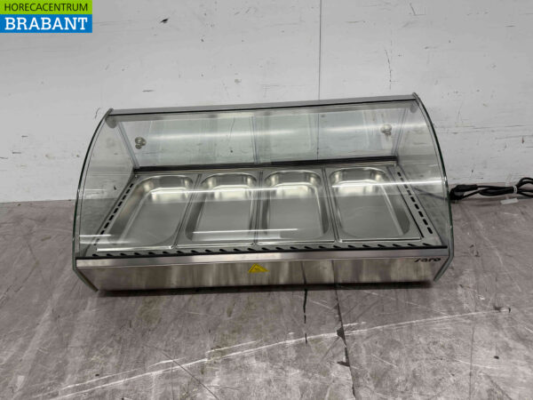 Vitrine Saro Marie en acier inoxydable 4 x 1/3 GN 69 cm 230V Horeca