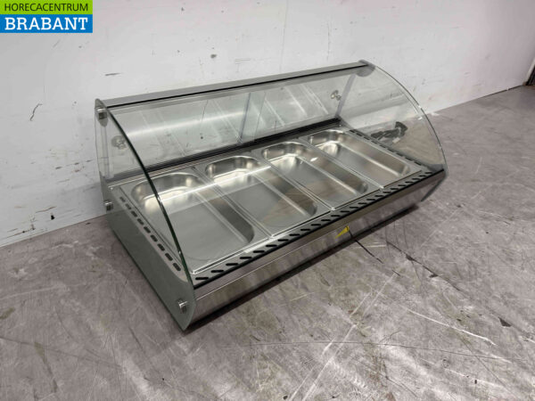 Vitrine Saro Marie en acier inoxydable 4 x 1/3 GN 69 cm 230V Horeca – Image 3