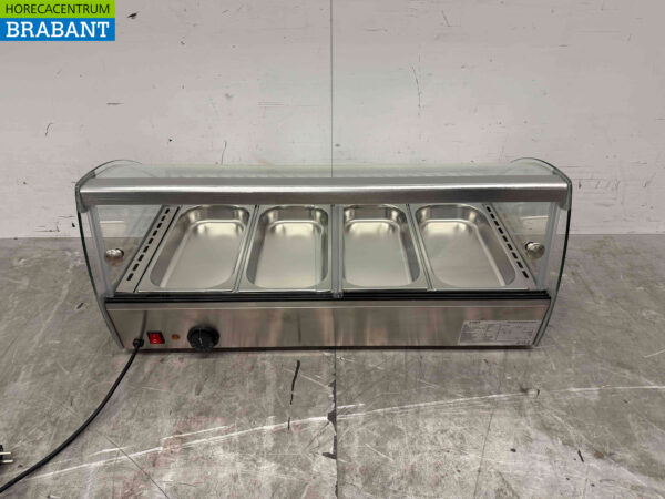 Vitrine Saro Marie en acier inoxydable 4 x 1/3 GN 69 cm 230V Horeca – Image 4