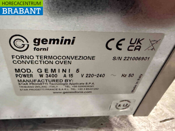 Four à air chaud à convection Gemini Forni en acier inoxydable 230V Catering – Image 6