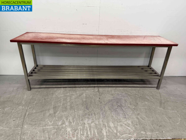 Table de découpe en acier inoxydable Polyéthylène PE 242 x 60 x 85,5 cm Restauration Boucherie
