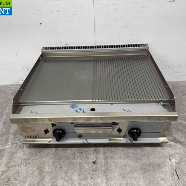 Casta en acier inoxydable Plaque à pâtisserie lisse et striée 80 cm PROPAAN Horeca